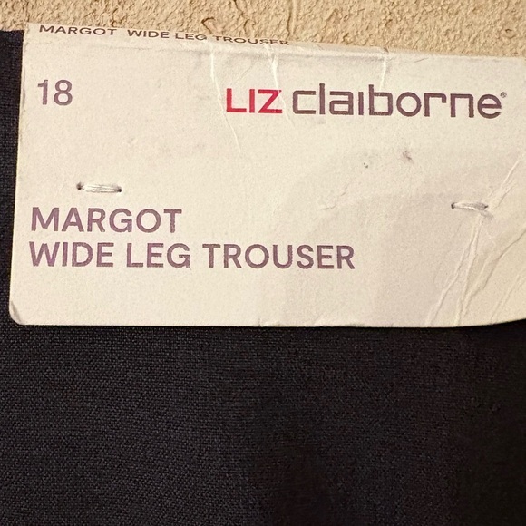 Liz Claiborne Margot Wide Leg Trouser - Picture 3 of 5